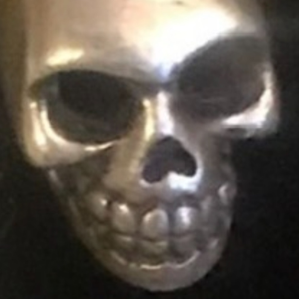 💀Skull 💀926 Stamp Sterling Silver Charm Halloween - Picture 3 of 16